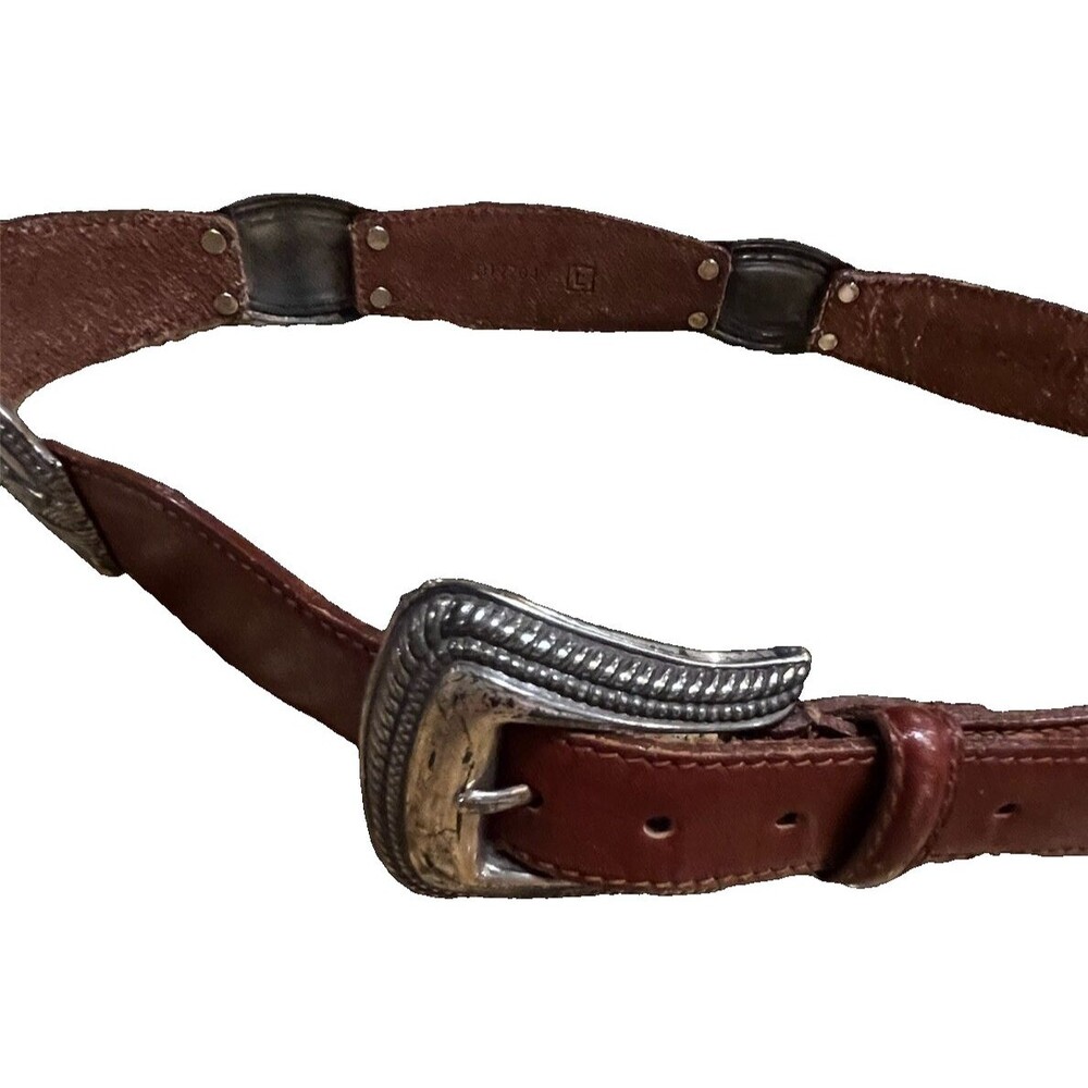 Fossil  Women’s Large Stitched Leather Brown  Brass Hinges BT7729 Some Tarnish